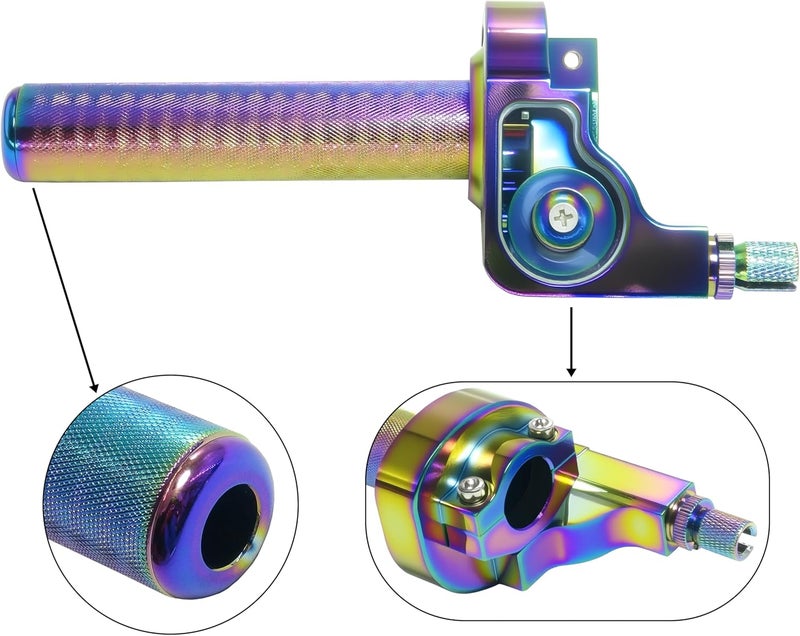 JXPANG Motorcycle Throttle Grip 7/8" 22mm CNC Aluminum Quick Twister with Throttle Cable for KLX CR CRF EXC XR CRF50 CRF230 50 110 125 230 250 Dirt Pit Bike Motocross Motorbike Quad ATV - Image 4